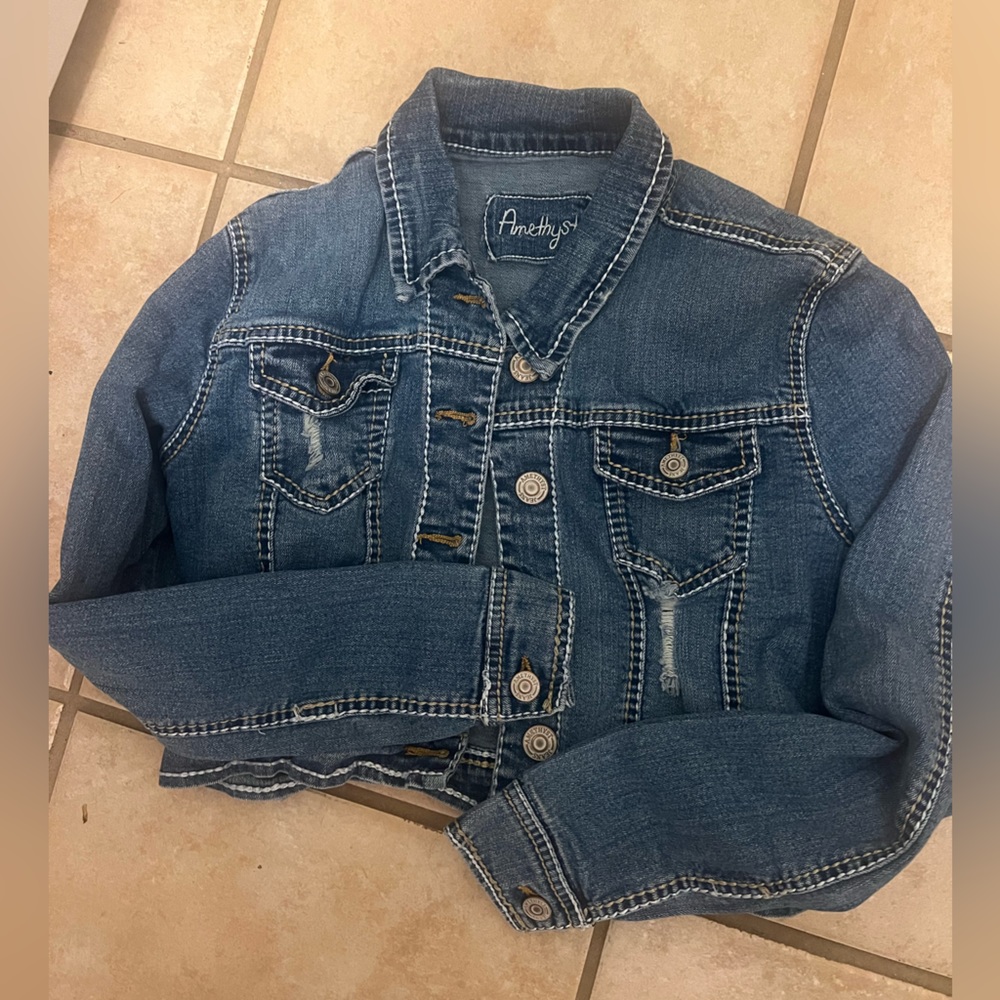 Girls youth Amethyst denim jacket